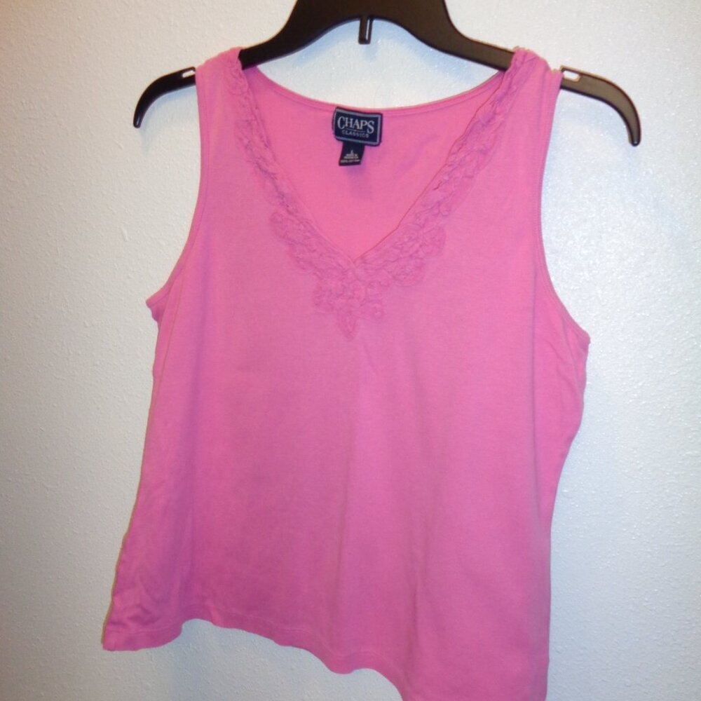 Chaps Women's Pink Tank Top Size Large